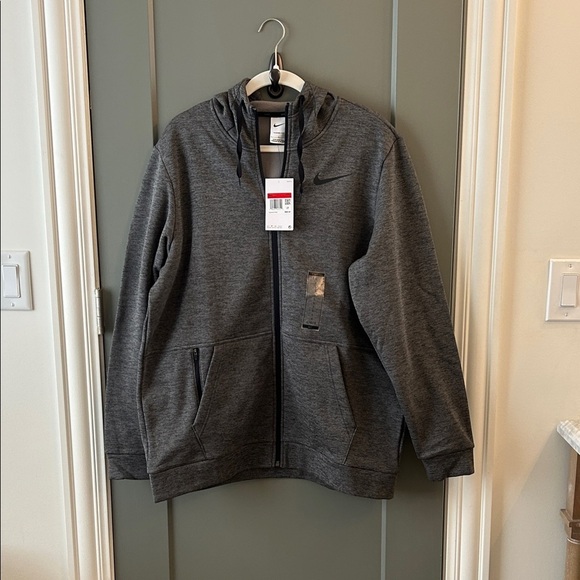 Nike Other - Nike Men’s  Charcoal Full-Zip Hoodie Therma-Fit Size Large